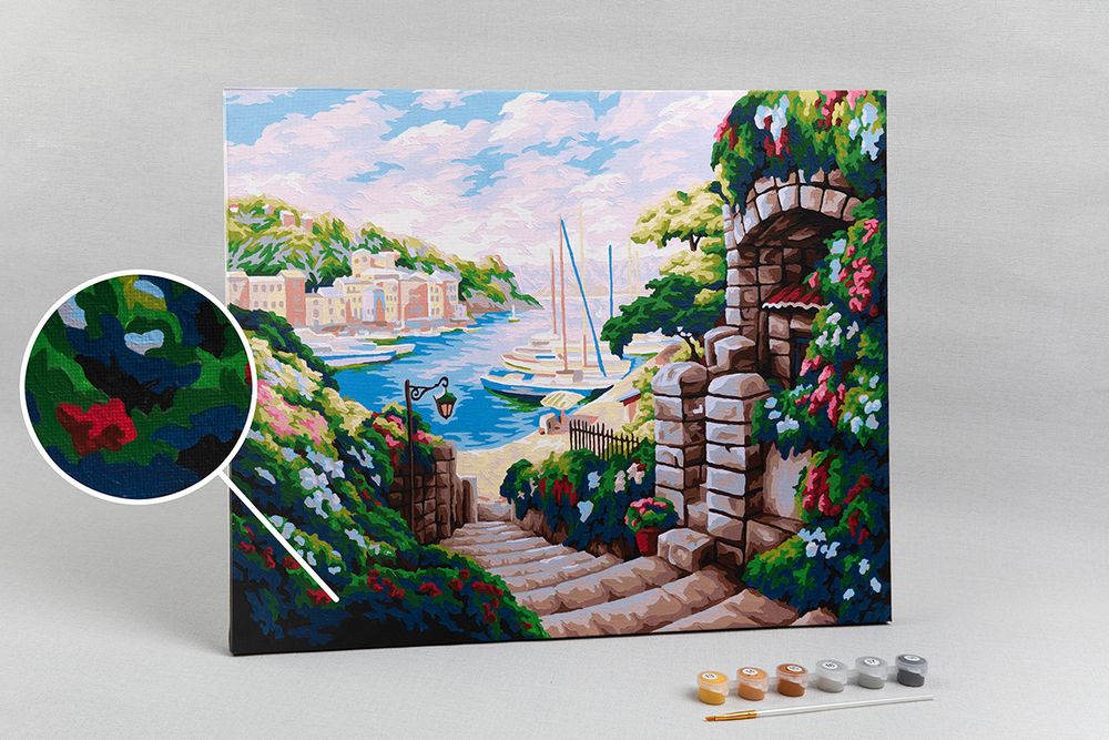 Картина по номерам Фрея, Лазурное побережье, 50х40 см
