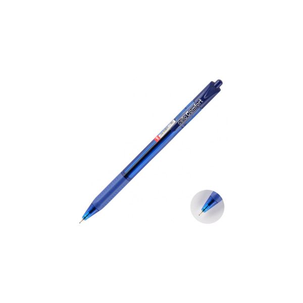 Ручка шариковая 0.7 мм 12 шт, 6374 цвет чернил: синий, Cello Comfort, 6374