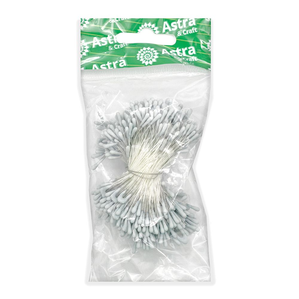 Тычинки для искусственных цветов 6см (серый)