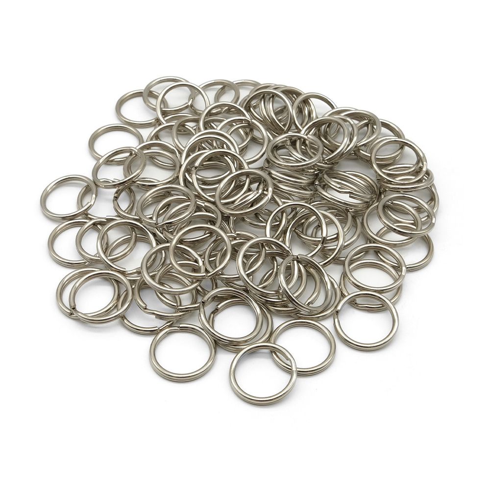 Кольцо для ключей и брелоков ⌀25 мм (32х32 мм, ⌀3,5 мм), никель, 100 шт