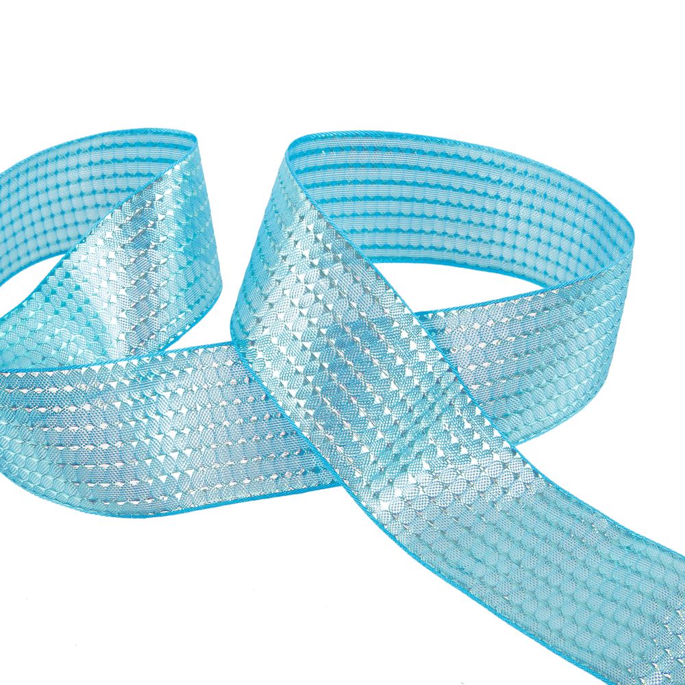 Лента металлизированная Стрела 40±2 мм / 25±0.5 метров, голубой / lt. blue, Blitz