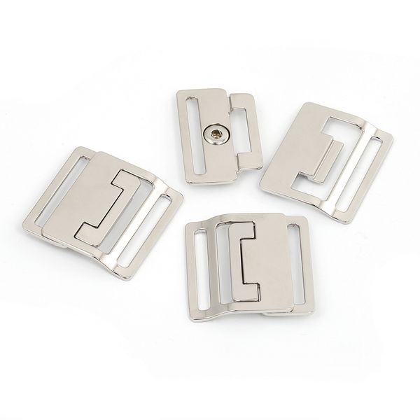 Пряжка под резинку металл 38.0 мм, арт.TBY.2610 47х47.0 мм, цв. никель уп. 5 шт