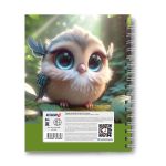 Тетрадь общая с твердой обложкой, матовая ламинация + выборочный лак A5 80 л. на гребне 65 г/м², белизна 100% 4 шт клетка, 01565 Пухлик, Светоч Т216