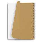 Тетрадь общая с пластиковой обложкой, тиснение серебряной фольгой, 500 мкр, A4 80 л. на гребне 65 г/м², белизна 100 %, 4 шт, клетка, 01034 Золотая, Светоч 80Т27