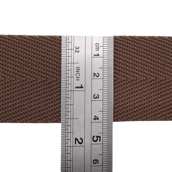 Стропа (ременная лента) 40 мм / 25 метров, толщ. 1.0 мм, [26.9 г/пог.м], 100% п/п, 21 коричневый