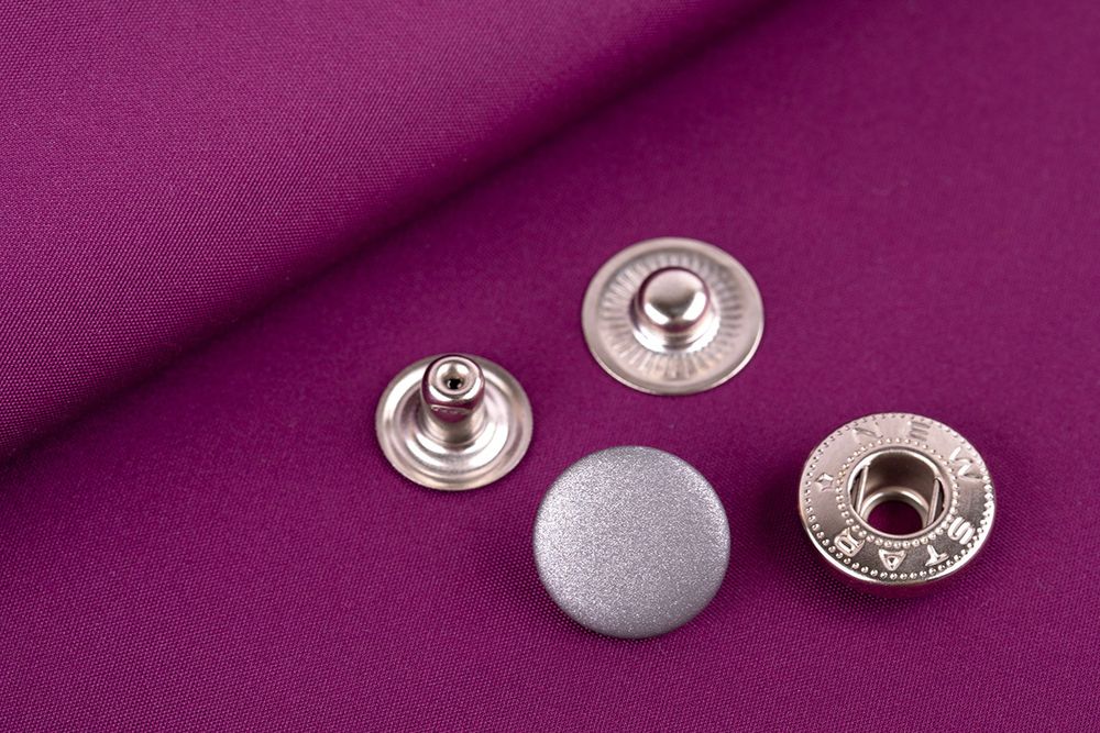 Кнопка Альфа (S-образная) ⌀15 мм, 72±5 шт, soft-touch металл, под серебро soft-touch, Micron