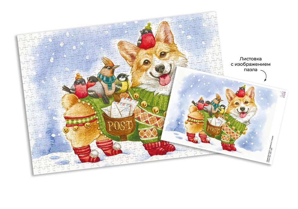 Пазл 500 элементов, Корги с Птичками, PZL-500/01, Фрея