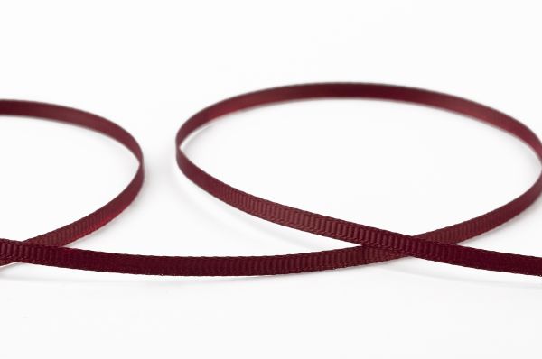 Лента репсовая (в рубчик) 3.0 мм / 91.44 метра, 054 бордовый, Gamma GR-03