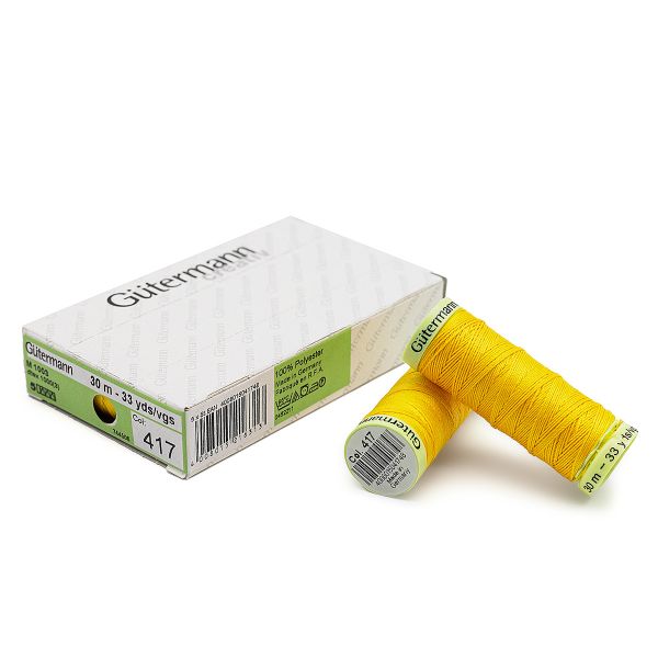 Нитки отделочные Gutermann Top Stitch, 30м, 417 одуванчиковый, 5 катушек, SHV