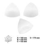 Бельевые чашечки для бюстгальтера Antynea PUSH-UP треугольные б/уст. с наполн., (FC-72.18), разм.75, 01-белый, 1 пара