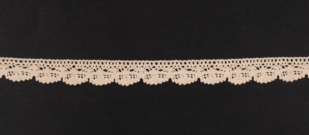 Кружево вязаное (тесьма) 16 мм цв. св.персиковый, AF-129-023, Alfa, 25 м