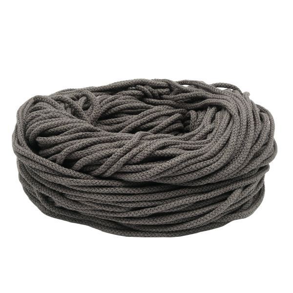Шнур круглый х/б ⌀5.0 мм / 100 метров, цв.т.серый