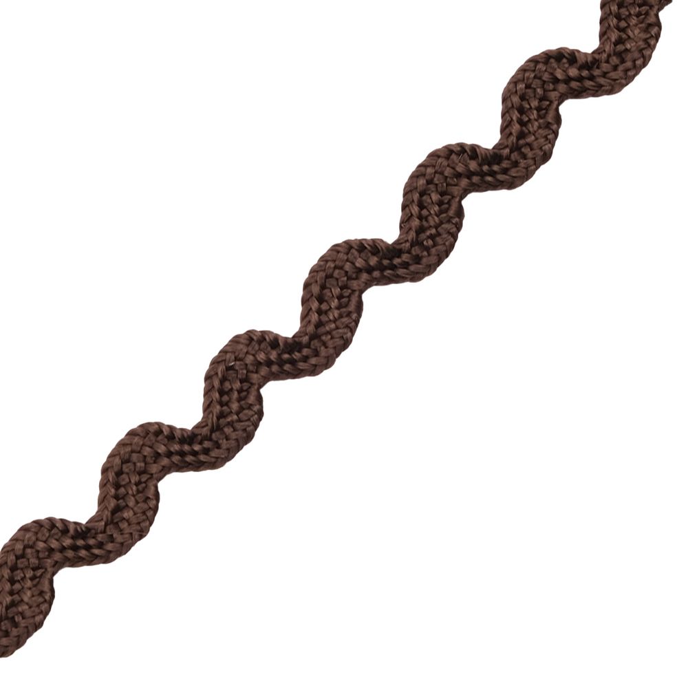 Тесьма вьюнчик 3 мм, 30 м, коричневый