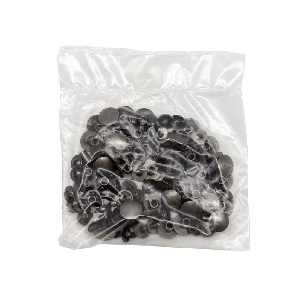 Винт кобурный металл ⌀9 мм, h6 мм, темное серебро, 50 шт