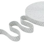 Стропа (ременная лента) 40 мм / 45.72 метра, [48.20 г/пог.м], с принтом эластичная, ZH813 серый/белый, 3Al294