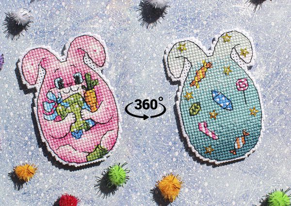 Набор для вышивания нитками МП Студия (Жар-птица), Морковный сюрприз, 8х6 см