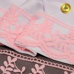 Кружево на сетке 85 мм, цв.R1815 розовый, уп.13.7м, Kruzhevo