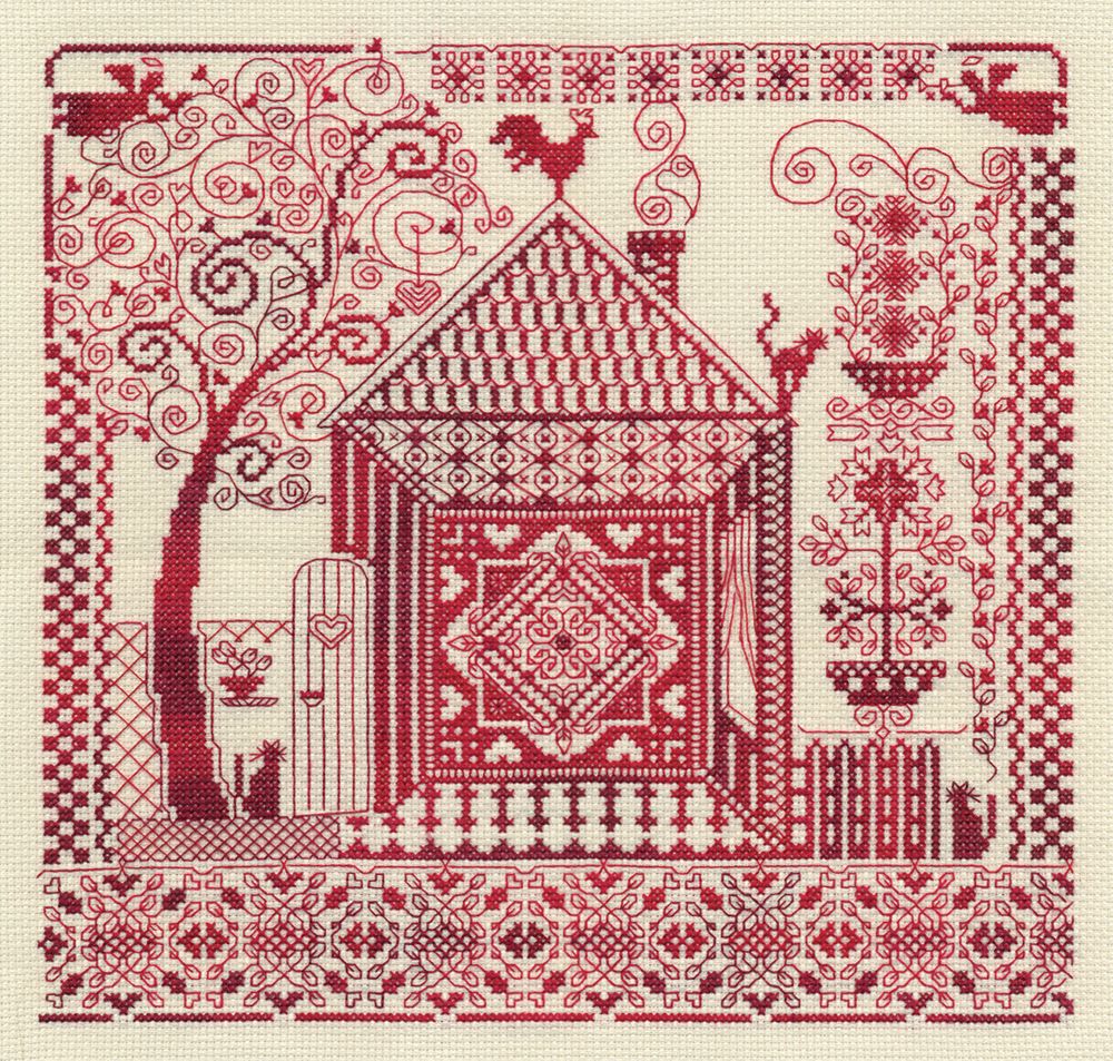 Набор для вышивания нитками Panna, Оберег домашнего очага, 30х30 см
