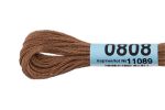 Мулине Gamma 100% хлопок, цв.0808 коричневый, 24 мотка по 8 метров