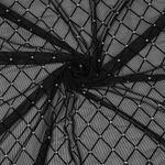 Сетка бельевая эластичная 85 г/м², шир.150 см / 1 метр, с флоком TBY.SZ030218, цв.черный /SZ030218.01/1/