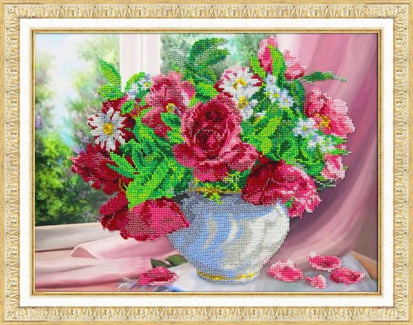 Набор для вышивания бисером Паутинка, Симфония простоты 38х28 см