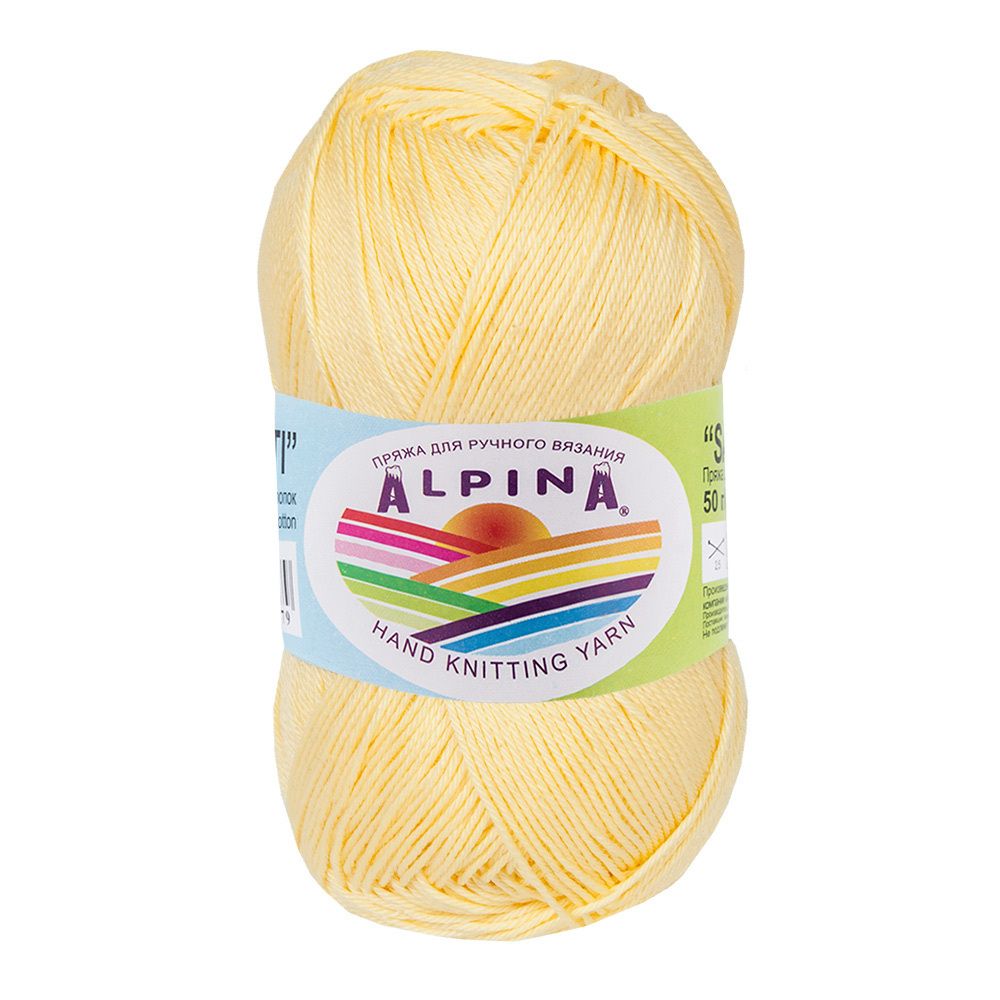 Пряжа Alpina Sati / уп.10 мот. по 50г, 170м, 006 желтый