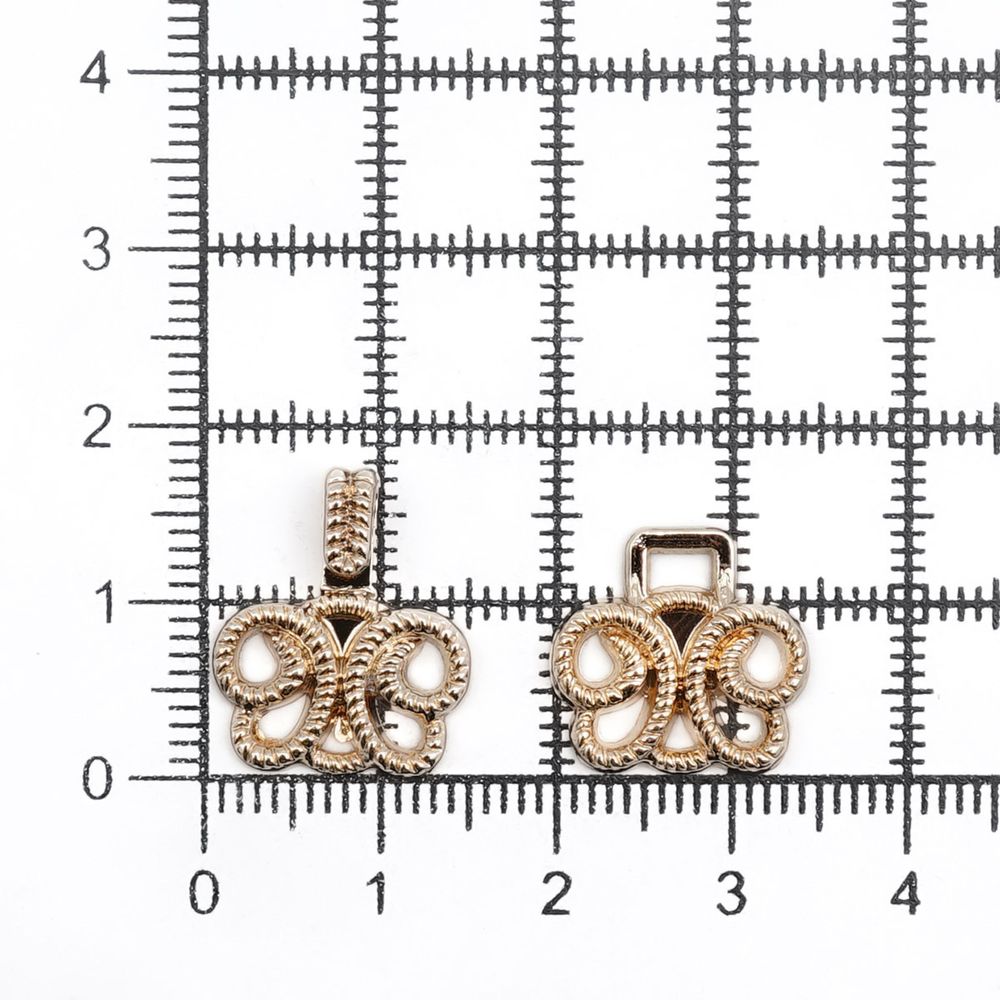 Крючки пришивные декоративные 25х14 мм, gold, 10 шт