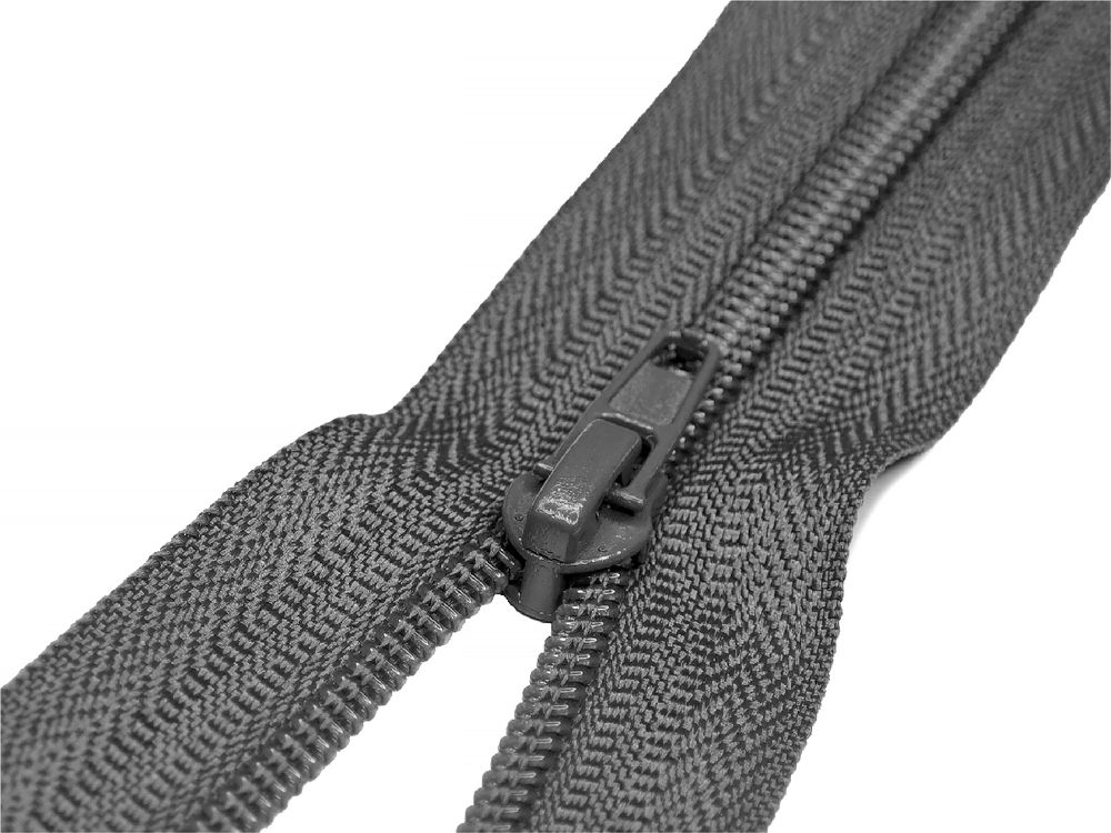 Молния спираль (витая) (цв.SBS) брючная Т4 (4 мм) 1 зам., н/раз., 18 см, автомат, S-392 графит, 2500 шт