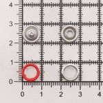 Кнопка рубашечная (джерси) открытая ⌀9.5 мм, ≈1440 шт, МЕТАЛЛ, эмаль, 162 красный матовый, NEW STAR
