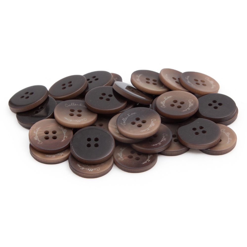 Пуговицы 4 прокола 32L (коричневый), 36 шт, 558082-4