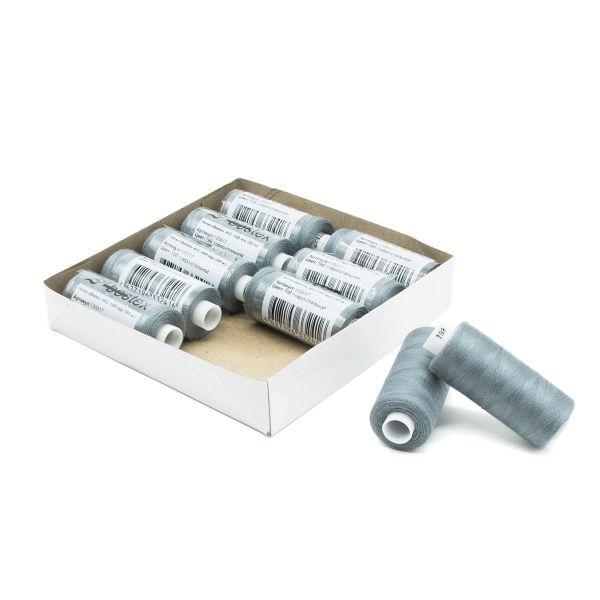 Нитки швейные бытовые Bestex 40/2, 365 м (400 ярд) / 10 кат., 198 грифельный серый