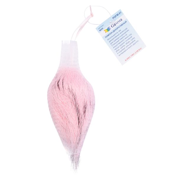 Помпоны декоративные песец, 1 шт, 04 розовый, Gamma POFM-01