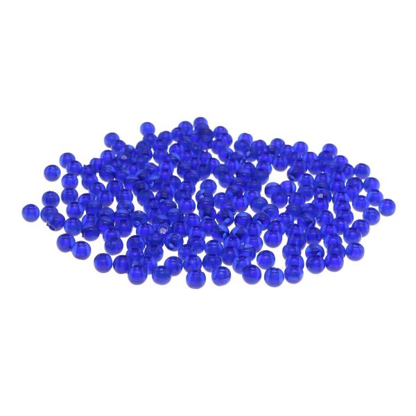 Бусины пластик ⌀4 мм, полупрозрачные, 20 г (600± 20 шт) Astra&Craft (AD060 ярко-синий)