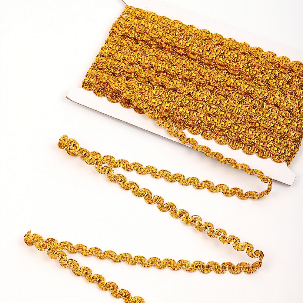 Тесьма отделочная 10 мм / 13.71 метров, TBY 918 цв.золото