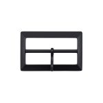 Пряжка ременная металл 50 мм, прямоугольная, матовый черный, MB-155