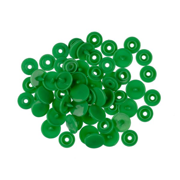 Кнопка рубашечная установочная пластик ⌀10 мм, 15 шт, 008 зеленый, Micron POM-10