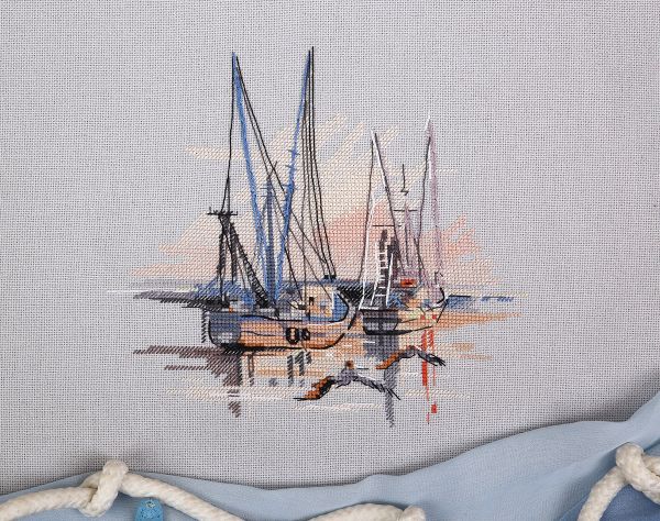 Набор для вышивания нитками Panna, Бухта Чарлстона, 20,5х18,5 см