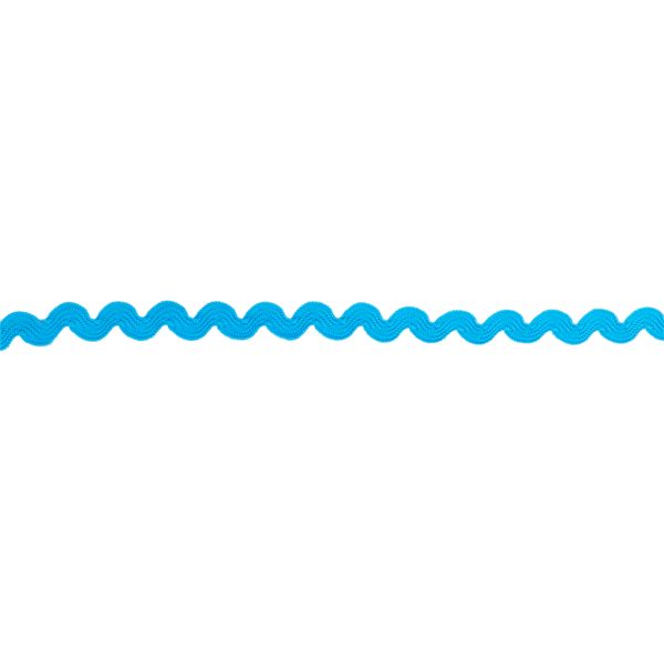 Тесьма отделочная зигзаг 9 мм, / 20 метров, голубой, Blitz