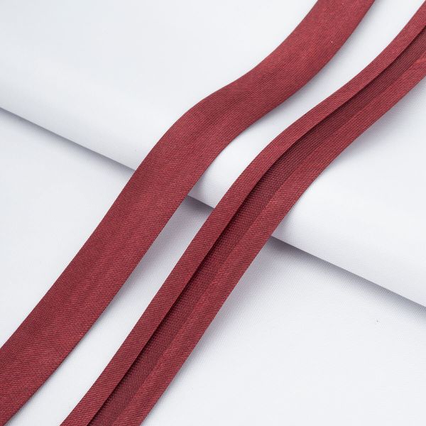 Косая бейка атласная 15.0 мм / 10 метров, 0000-1500, т.коричнево-красный