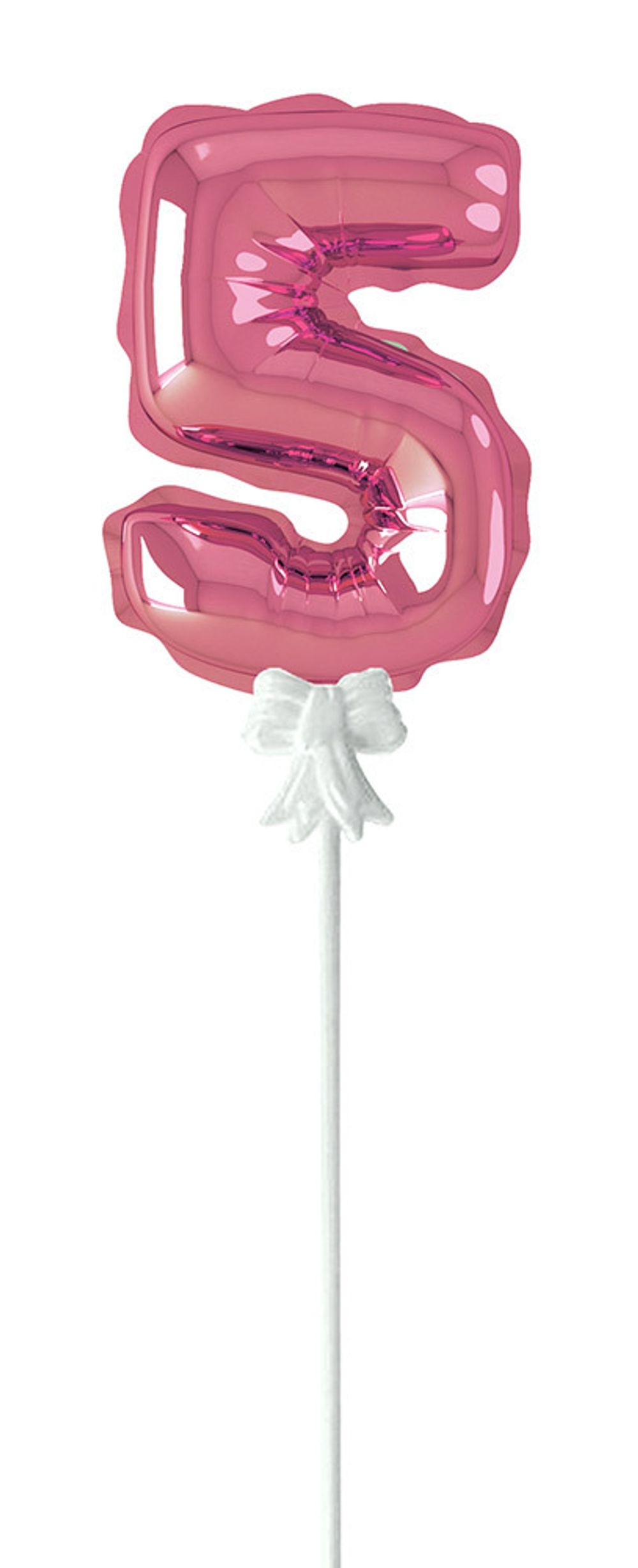 Шар самодув Цифра, 5 шт, 5, розовый, Boomzee FBZ-06