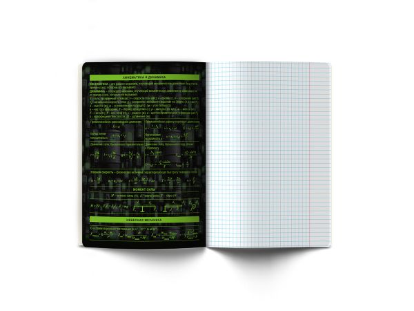 Тетрадь со справочным материалом Эволюция, глянцевая ламинация, A5+ 48 л. на скобе 65 г/м², белизна 100%, 10 шт, клетка, 00883 Физика, Светоч 48Т5