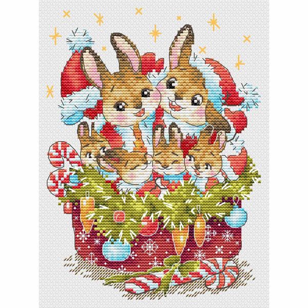 Набор для вышивания нитками, МП Студия, М-782 Празднуем вместе 19х14см