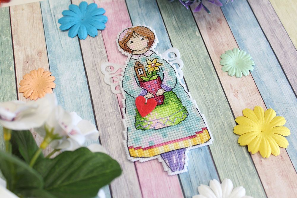 Набор для вышивания нитками МП Студия (Жар-птица), Ангел лета, 13х6 см