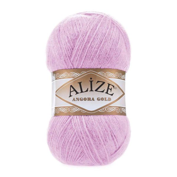 Пряжа Alize (Ализе) Angora Gold / уп.5 мот. по 100 г, 550м, 027 светло-сиреневый A