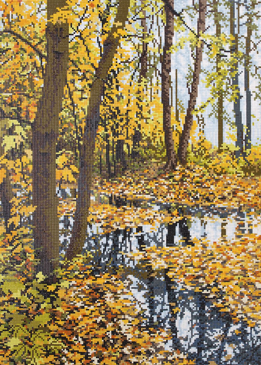 Алмазная (кристальная) мозаика Фрея, Осенний пейзаж, 54х38,5 см