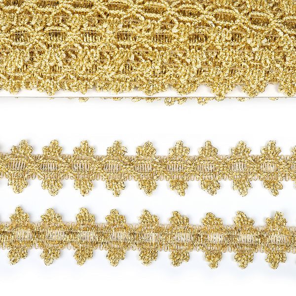 Тесьма отделочная 30 мм, 921, цв.золото уп.11.85м