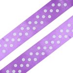 Лента атласная в горошек 25.0 мм / 3 метра, сиреневый, Globus