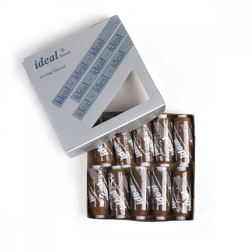 Нитки швейные бытовые Ideal 40/2, 366 м / 10 кат., 281 коричневый