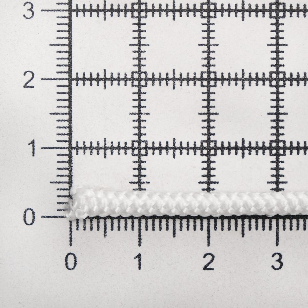 Шнур полиамид круглый бытовой ⌀4.0 мм, 100м, 100% ПА, белый