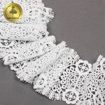 Кружево гипюр (плетёное) 85 мм / 13.71 метров, TBY.SUN.02, цв.белый